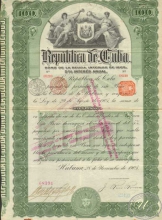 Куба.Republica de Cuba,внутренний займ. 1905 год.