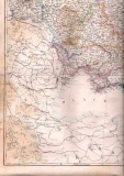 Европейская часть России, 1863 год. Издатель: Weekly Dispatch, Размер: 91х65 см (4 части).