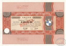 BMW(образец). Акция в 1000 марок, 1977 год.