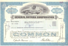General Motors Corp. Сертификат на 400 акций в 640$, 1975 год.