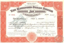 Hartford Steam Boiler Со., акция, 1934 год.