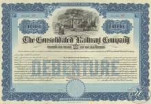 Consolidated Railroad Co, бланк. $10000