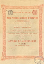 Hauts-Fourneaux et Usines de Olkovaia Успенск (Донецк). Акция пользовательская,1896 год.