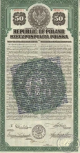 Польша. Gold Bond of Poland,$50. 1938 год.
