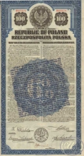 Польша. Gold Bond of Poland,$100. 1938 год.
