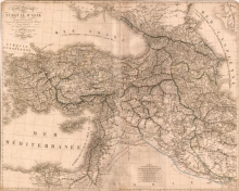 Turquie dAsie, 1834 год. Размер: 55х44 см. Издатель: L.Viviene. Ручная по границам.