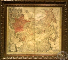 Географическая карта. Imperii Russici, 1730 год.