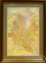 Европейская часть России. Размер: 37х55 см, цветная печать, 1895 год.