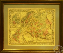 Европейская часть России (Швеция, Норвегия), 1886 год., Размер: 34,5х27 см.