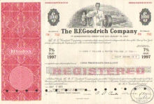 B.F. Goodrich Company. Сертификат на $1000, 1972 год.