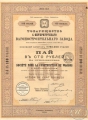 Санкт-Петербургского Вагоностроительного завода товарищество. Пай в 100 рублей, 1912 год.