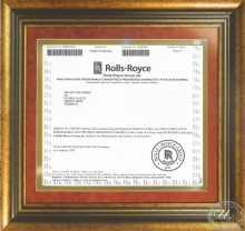 Rolls-Royce Group plc. Сертификат на 31 акцию, 2004 год.