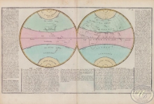 Des Zones. Географические Зоны. Размер: 56х32 см. Издательство Mr.lAbbe Clouet, 1785 год.