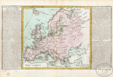Isles, caps et ports de mer de l Europe. Острова, мысы, порты Европы. Размер: 56х32 см. Издательство Mr.lAbbe Clouet, 1785 год.