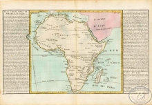 Isles, caps et ports de mer de l Afrique. Острова, мысы, порты Африки. Размер: 56х32 см. Издательство Mr.lAbbe Clouet, 1785 год.