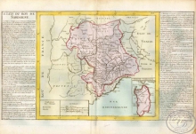 Etats du roy de Sardaigne. Государство короля Сардинии. Размер: 56х32 см. Издательство Mr.l Abbe Clouet, 1785 год.