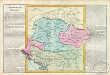 La Hongrie. Венгрия. Размер: 56х32 см. Издательство Mr.l` Abbe Clouet, 1785 год.