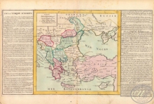 La Turquie d`Europe. Турция в Европе.  Размер: 56х32 см. Издательство Mr.l` Abbe Clouet, 1785 год.