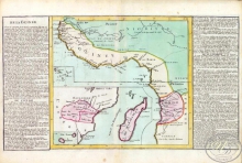 La Guinee. Гвинея.  Размер: 56х32 см. Издательство Mr.l` Abbe Clouet, 1785 год.